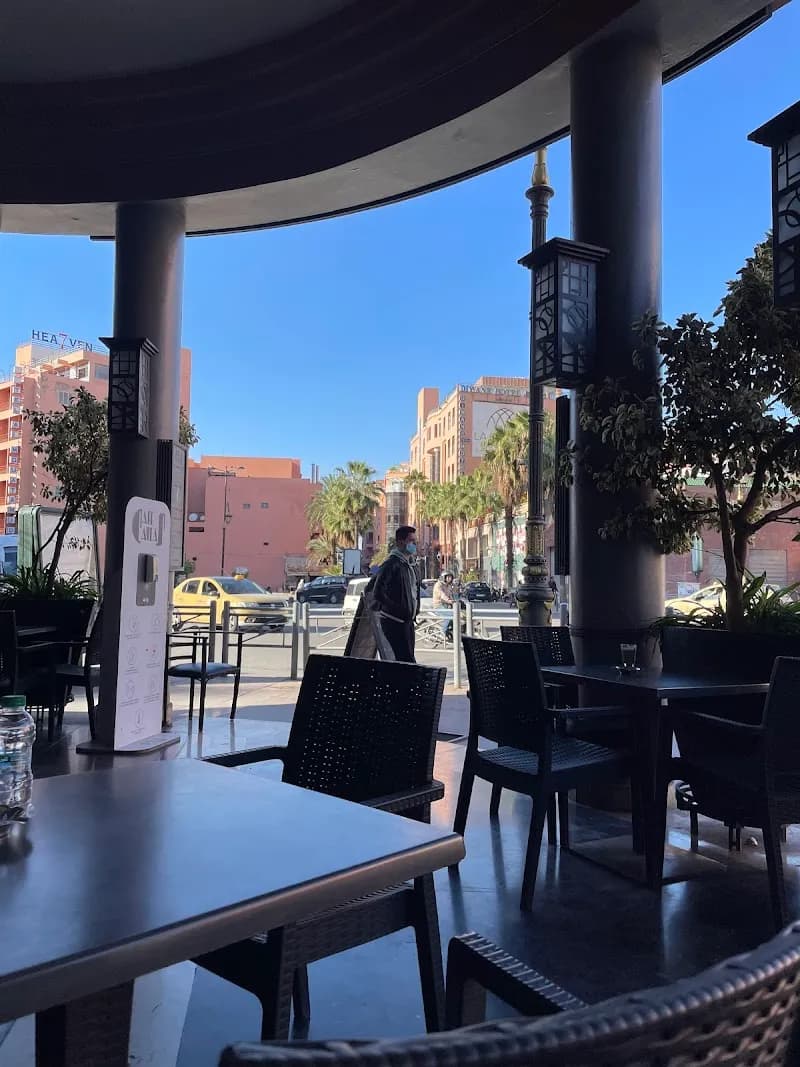Café Atlas pub exterior in Marrakech - an Arsenal supporters' pub