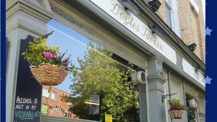 Doyle’s Tavern pub exterior in London - an Arsenal supporters' pub