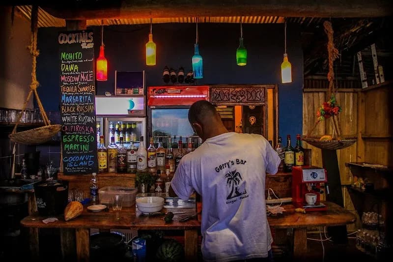 Gerry's Bar pub exterior in Nungwi - an Arsenal supporters' pub