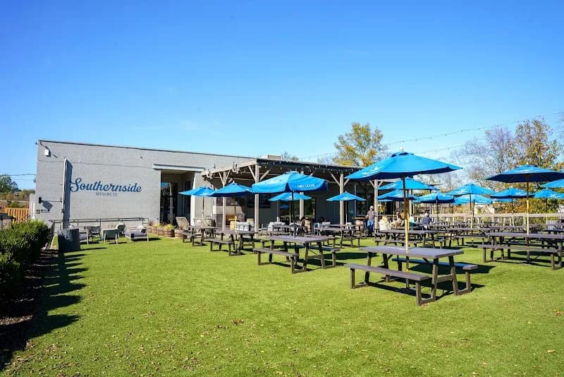 Southernside Brewing pub exterior in Greenville - an Arsenal supporters' pub