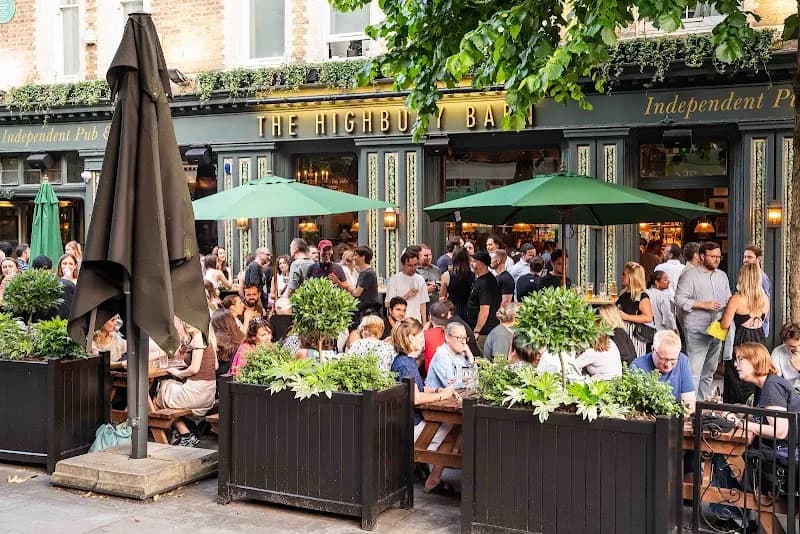 The Highbury Barn Tavern pub exterior in London - an Arsenal supporters' pub