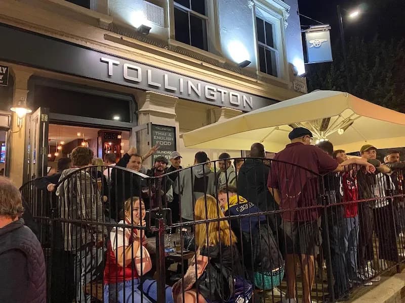 The Tollington pub exterior in London - an Arsenal supporters' pub