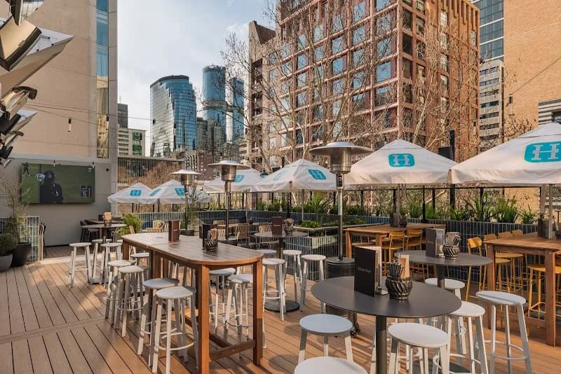 Hickens Hotel pub exterior in Melbourne - an Arsenal supporters' pub