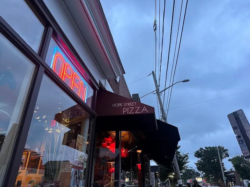 Hope Street Pizza pub exterior in Providence - an Arsenal supporters' pub