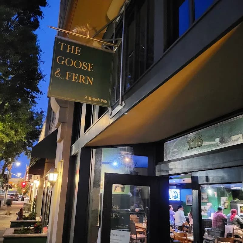 The Goose & Fern pub exterior in Santa Rosa - an Arsenal supporters' pub