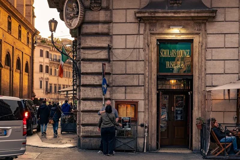 Scholars Lounge pub exterior in Rome - an Arsenal supporters' pub